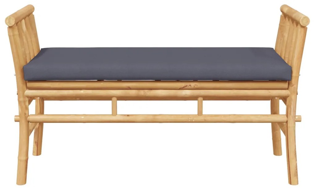Kerti pad párnával, 110 cm Bambusz