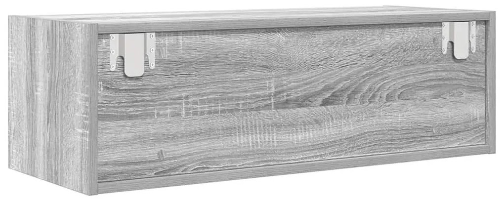szürke sonoma színű szerelt fa TV-szekrény 80x31x25,5 cm