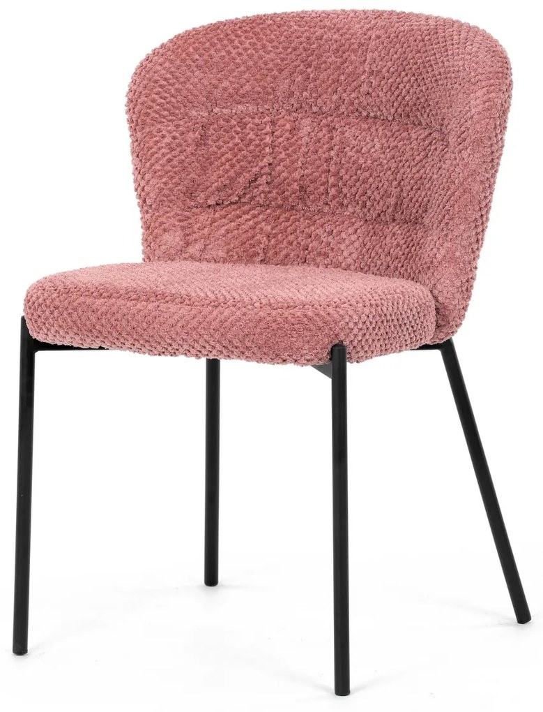 Étkezőszék garnitúra Bouclé CT-W1077 PINK2, 4 db