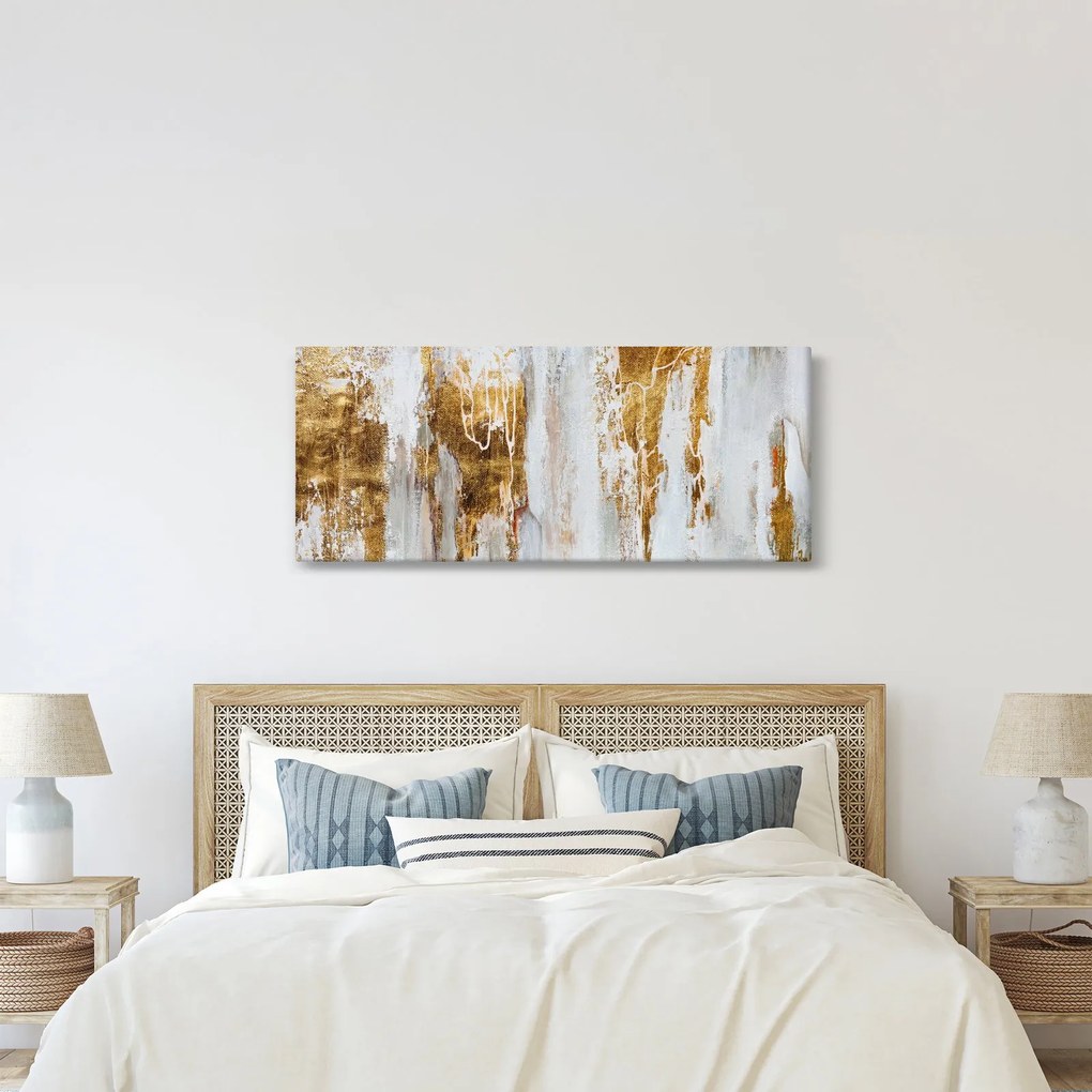 Kép - Arany absztrakció (120x50 cm)
