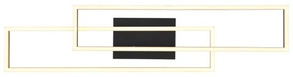 Globo 67208-30G -LED Mennyezeti lámpa DAKARI 30W/230V 3000K 60x80 cm fekete/arany