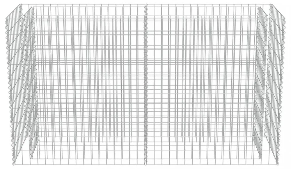 horganyzott acél gabion magaságyás 180 x 50 x 100 cm