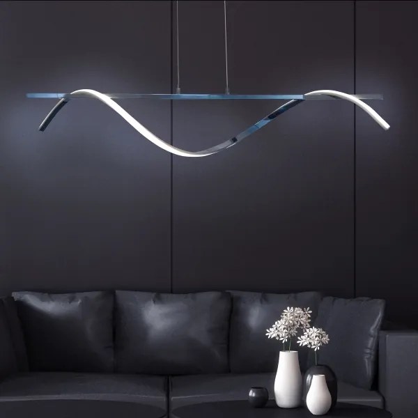 LED Csillár zsinóron RUMBA LED/23W/230V 4000K fényezett króm