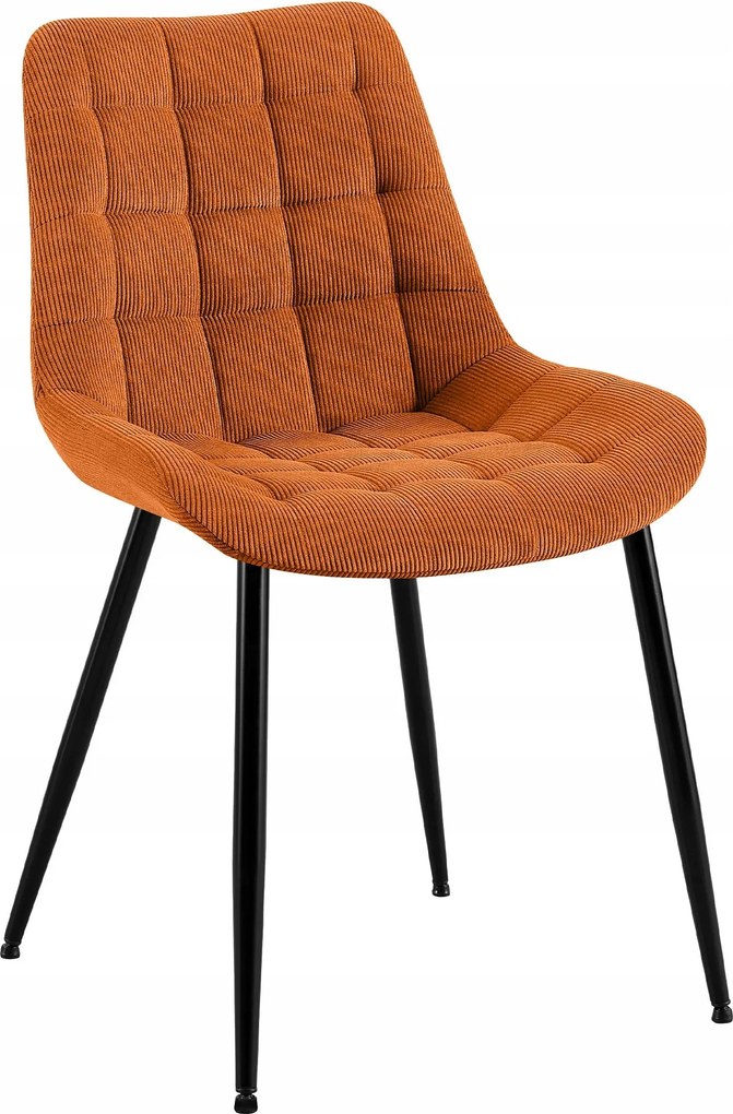 Modern steppelt kárpitozott szék nappali étkezőbe narancssárga