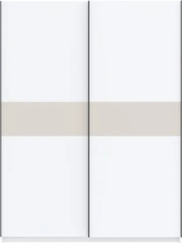 BERNO ruhásszekrény, 150 cm | Fehér + Kasmír