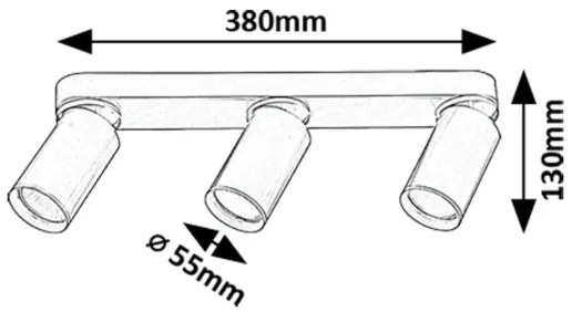 Rabalux 73077 - Spotlámpa MIRINA 3xGU10/5W/230V arany