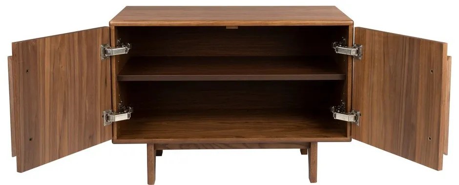 Barna alacsony komód diófa dekorral 82x58 cm Groove – Zuiver