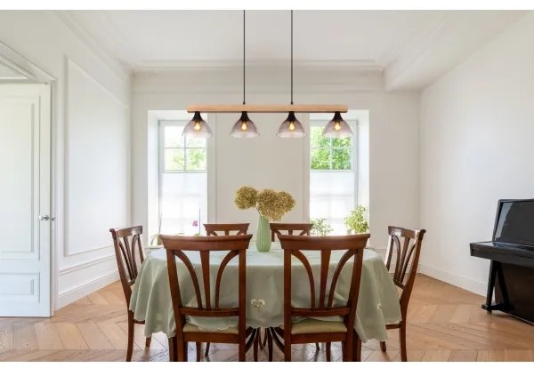 Globo 15544-4H - Csillár zsinóron LINDI 4xE14/15W/230V