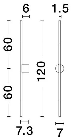 Fürdőszoba Fali Lámpa Fekete ADEN NOVA LUCE 9081103