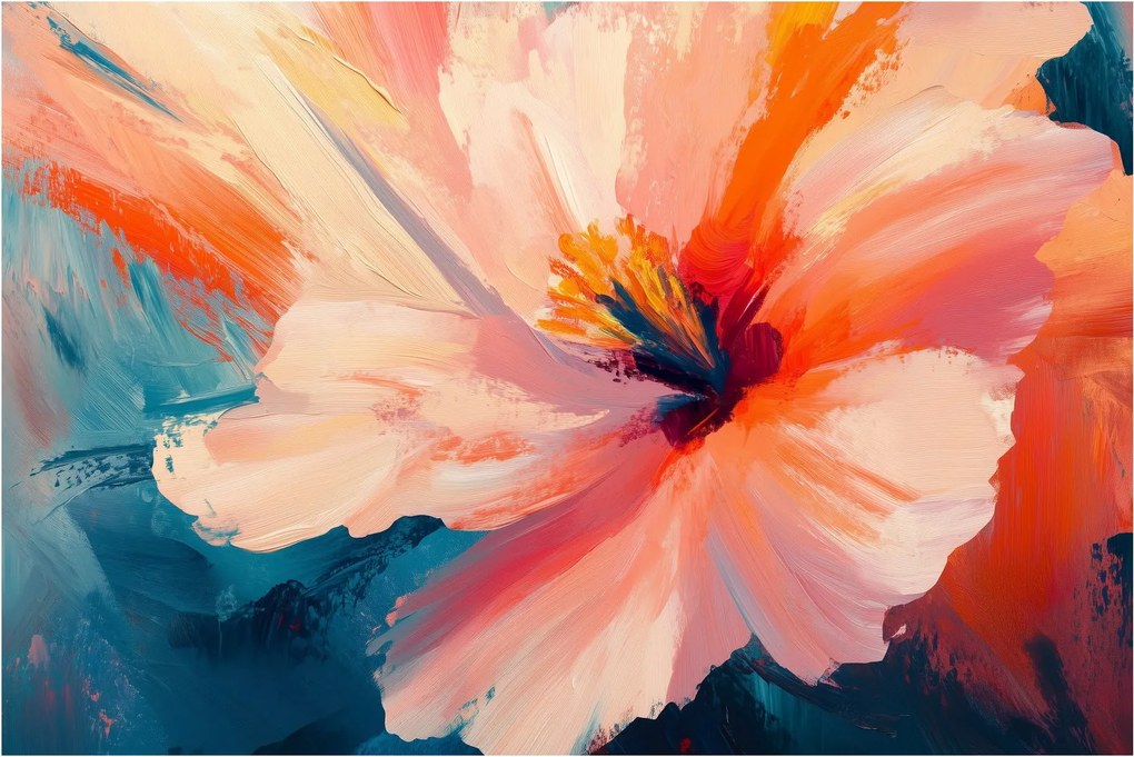 Kép - Festett virág (90x60 cm)