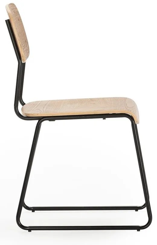 Natúr színű étkezőszék szett kőrisfa dekorral, 2 db-os Aira – Marckeric