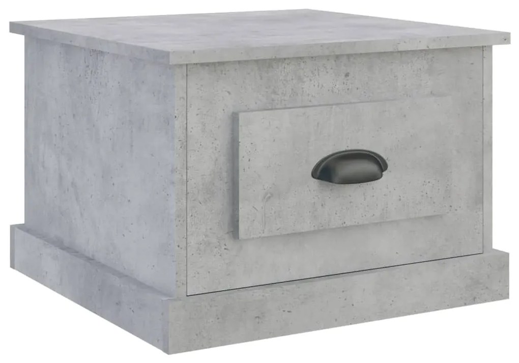 Betonszürke szerelt fa dohányzóasztal 50 x 50 x 35 cm