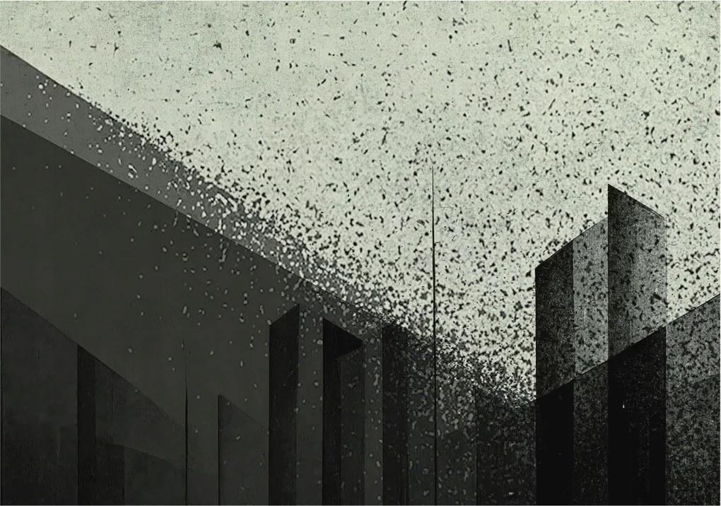 Fali fotótapéta Étkezőbe Város geometria 208x146 Ragasztó