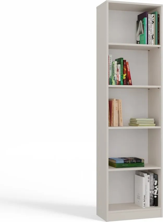 R50 polcos szekrény, könyvtartó, 50x182x30 cm, kasmír