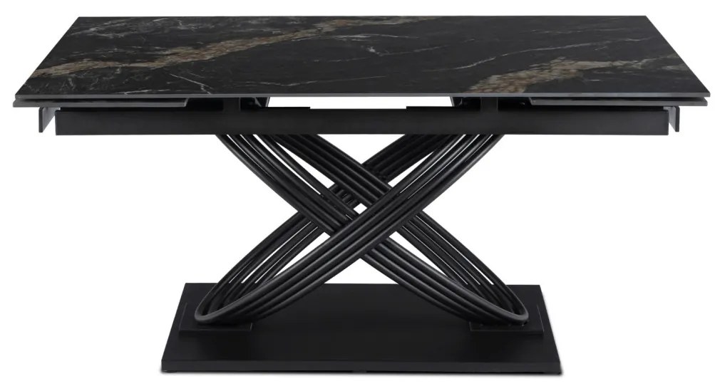 Stół IBIZA Ceramiczny Rozkładany 160-240 cm Czarny