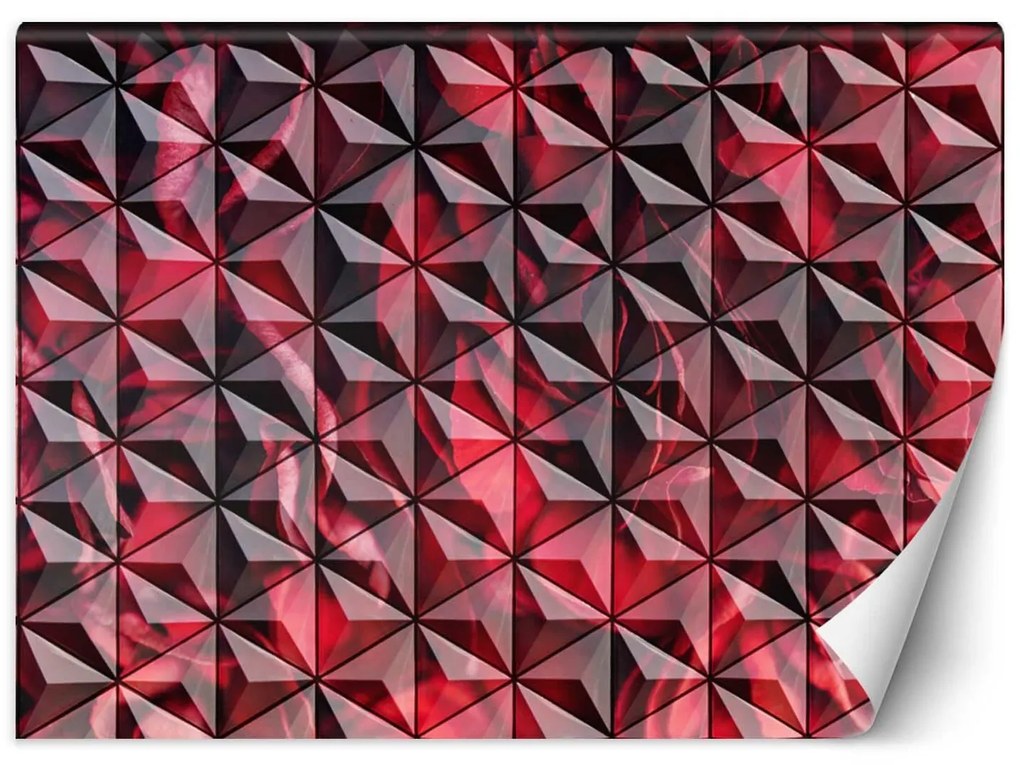 Gario Fotótapéta Vörös geometria Anyag: Vlies, Méret: 150 x 105 cm