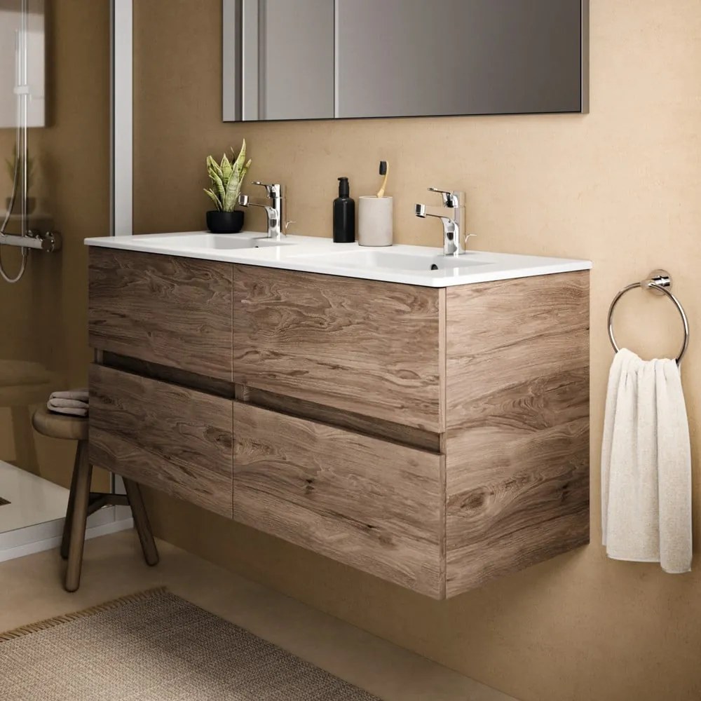 Natúr színű fali mosdó alatti szekrény diófa dekorral 120x55 cm Eurovit+ – Ideal Standard