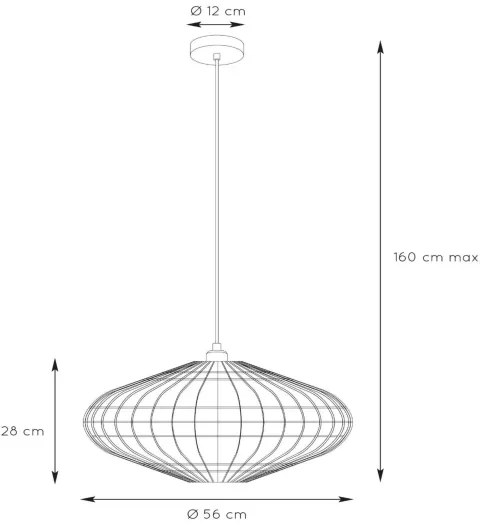 Lucide 03435/56/30 - Csillár zsinóron MAGALI 1xE27/40W/230V fekete