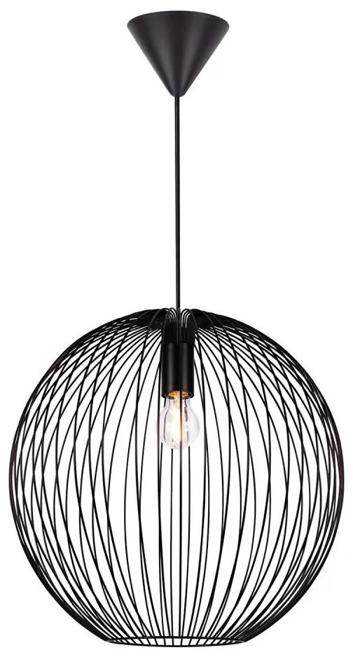 Nordlux - Zsinóros függőlámpa BERONI 1xE27/60W/230V fekete
