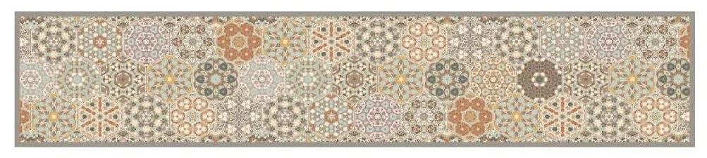 mosható hatszögletű pasztell bársony konyhaszőnyeg 60x300 cm