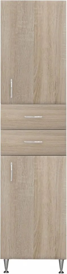 Bianca Plus 45 magas szekrény 2 ajtóval, 2 fiókkal, sonoma tölgy színben, jobbos