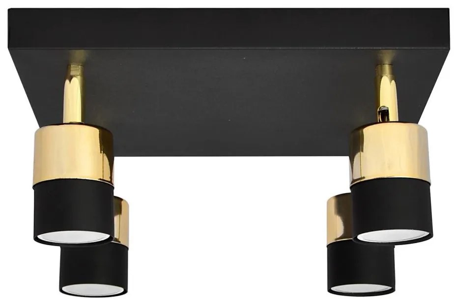 LED Spotlámpa TUBSSON 4xGU10/4,8W/230V fekete/arany