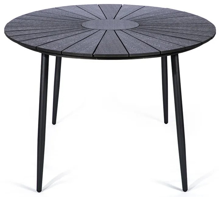 Marienlist fekete kerti asztal artwood asztallappal, 190 x 115 cm - Bonami Selection