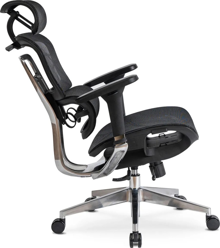 Forgószék ergonomikus kialakítással, fekete színben. NINO