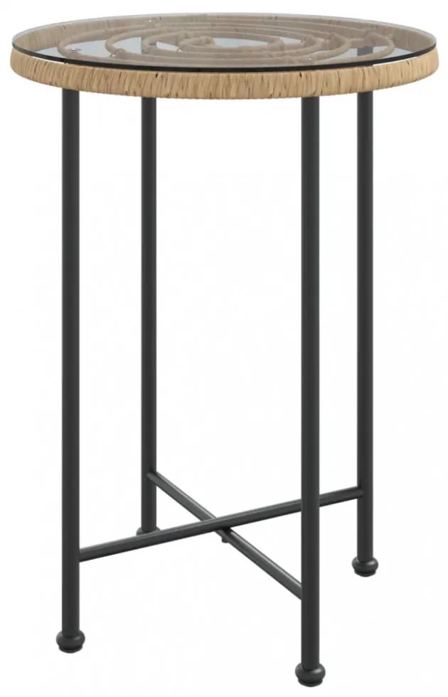 edzett üveg és acél étkezőasztal Ø55 cm