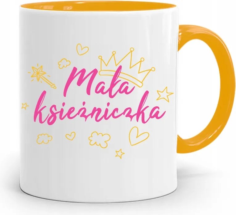 Sárga Bögre Lány Gyermeknapja Kis Hercegnő nyomott mintával