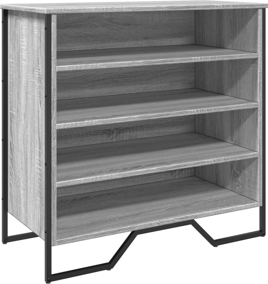 vidaXL szürke sonoma színű szerelt fa cipőszekrény 80 x 38 x 78 cm