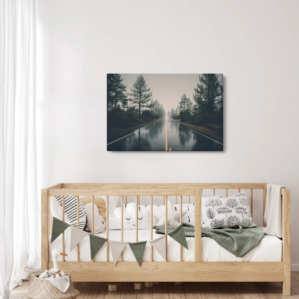 Egy út képe az esőben (90x60 cm)