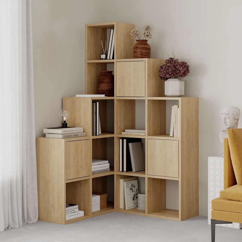 könyvespolc Paleo - Sapphire, Oak