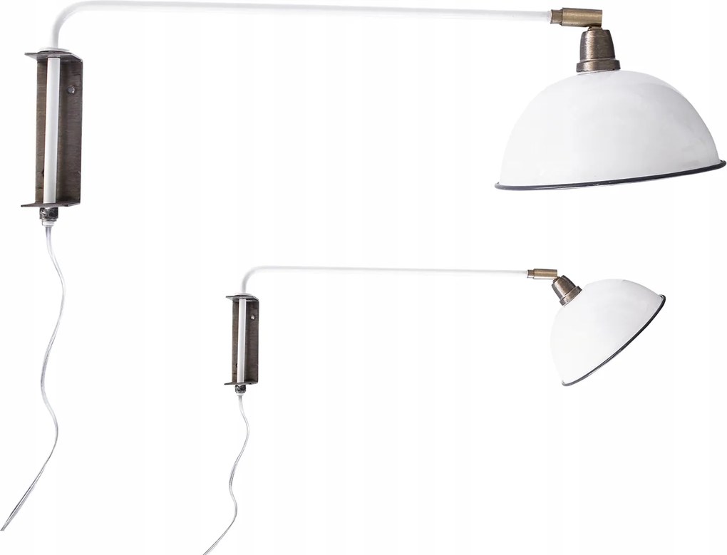 Fali Lámpa fehér, fém kapcsolóval a hálószoba nappaliba