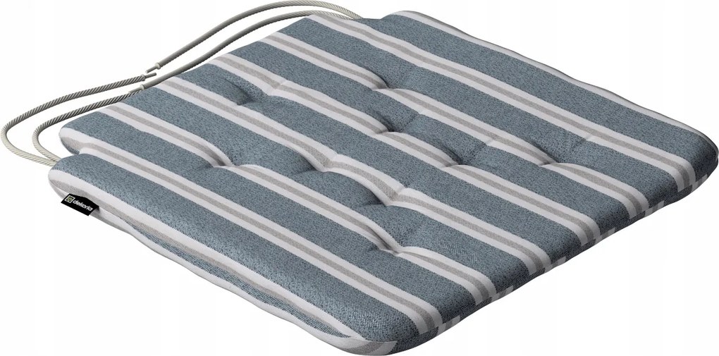 Olek székpárna 42x41 kék-bézs csíkos