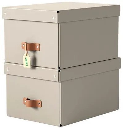 Tárolódoboz, M méret, LEITZ Puro, homokbézs (E61490012)