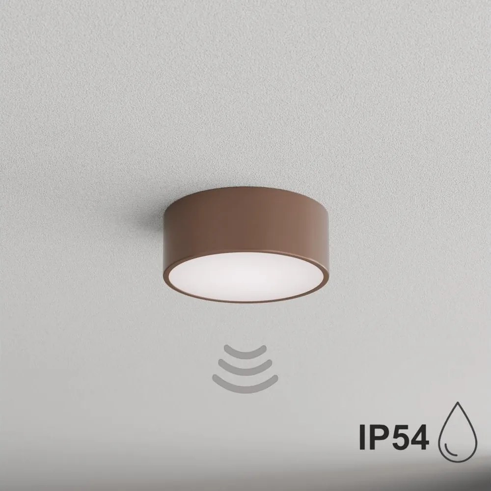 BRILAGI - CLARE fürdőszobai mennyezeti lámpa szenzorral 1xE27/24W/230V Ø 20 cm barna IP54