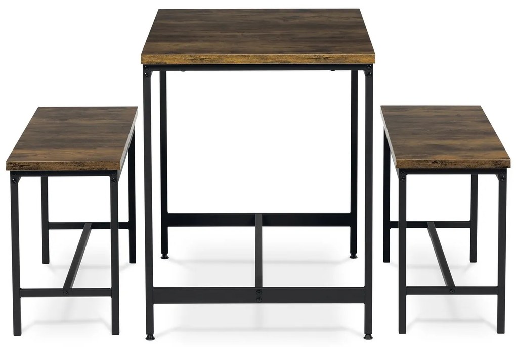 OLD WOOD étkezőgarnitúra 2 paddal, 110 x 60 x 75 cm