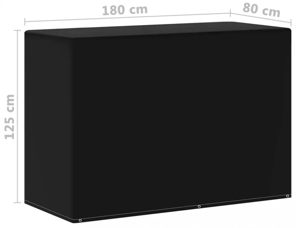 2 db kerti bútor huzat gázgrillhez 6 fűzőlyukkal 180x80x125 cm
