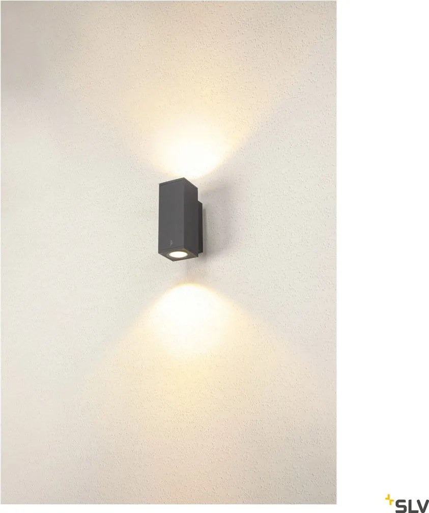 SLV 1003418 ENOLA SQUARE Modern Kültéri Fali Lámpa Antracit, Átlátszó LED IP65