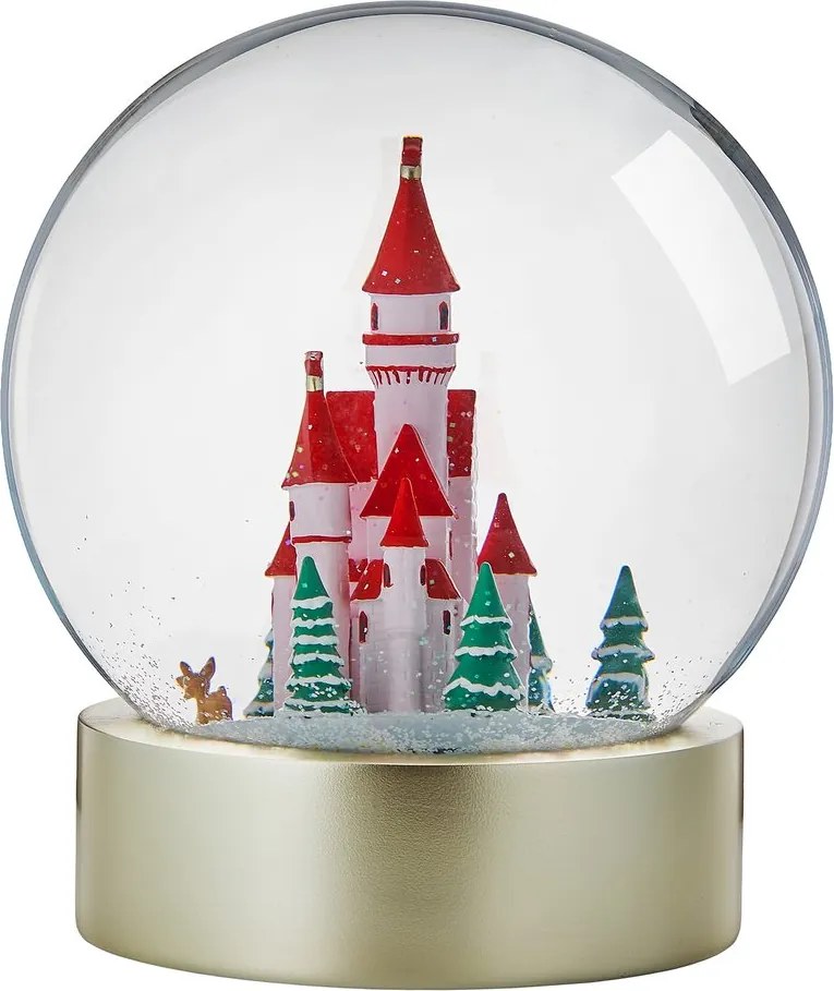 CASTLE óriás világító hógömb 23 cm , kastély