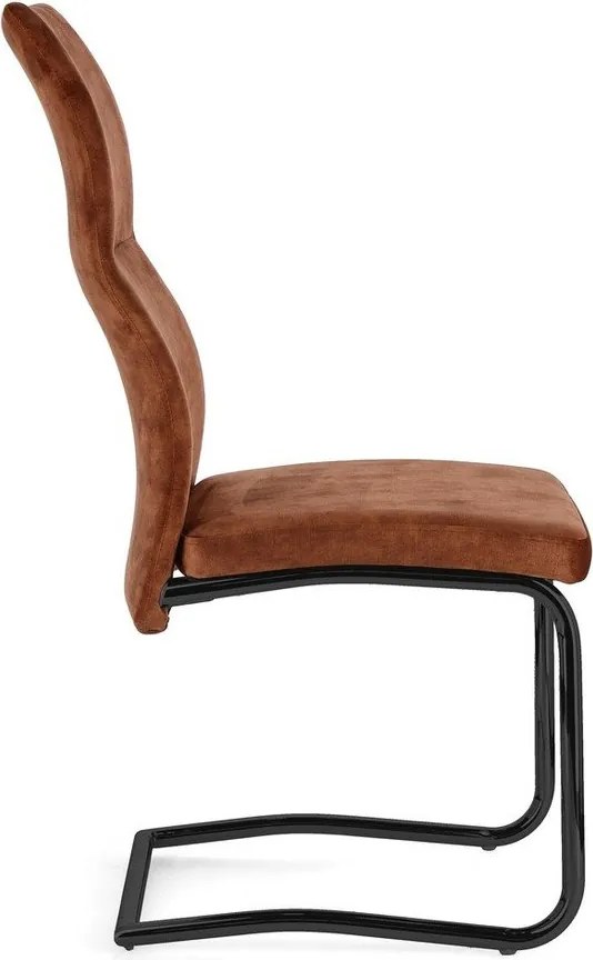 Konyakbarna kárpitozott étkezőszék Thelma – Bizzotto