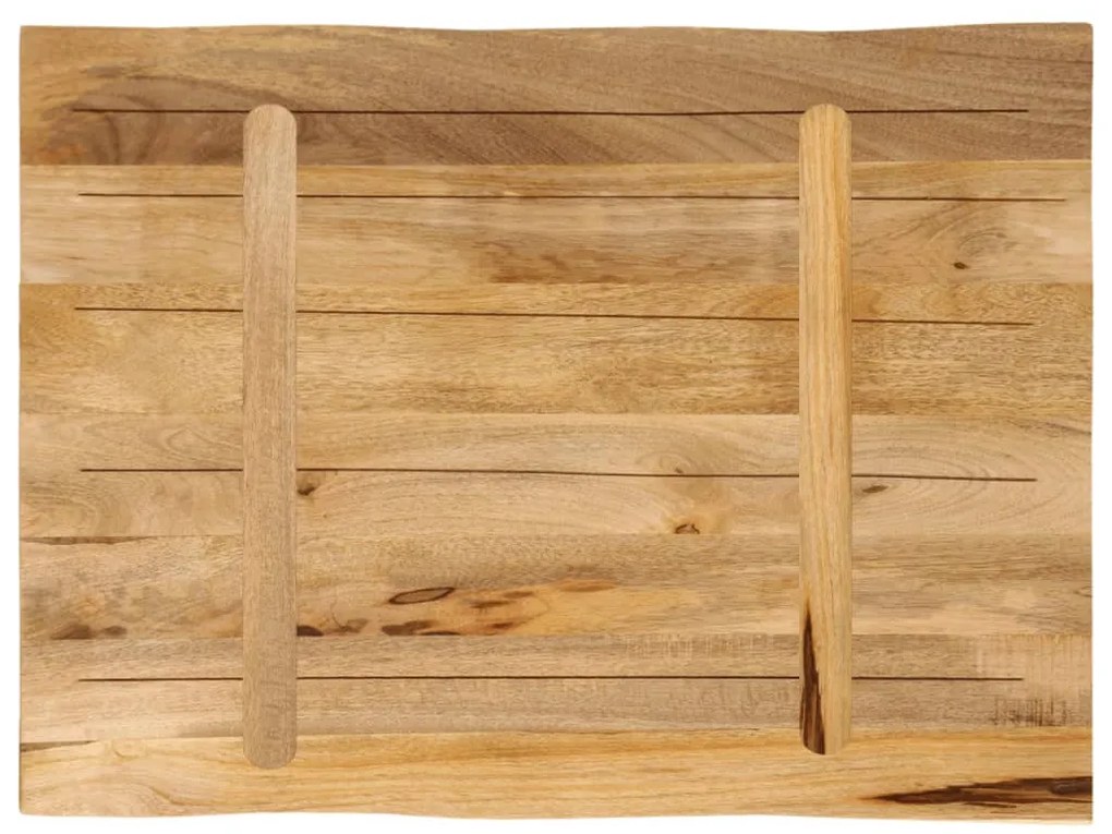 vidaXL tömör nyers mangófa természetes élű asztallap 80 x 60 x 2,5 cm