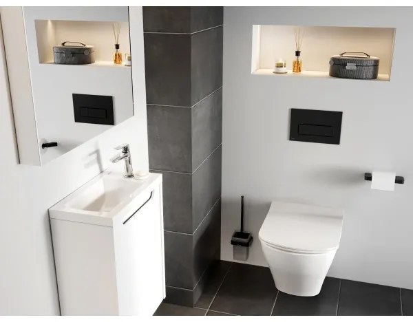 Ravak X01744 - UNI SLIM öblítő nyomólap 24,7x16,5 cm fekete