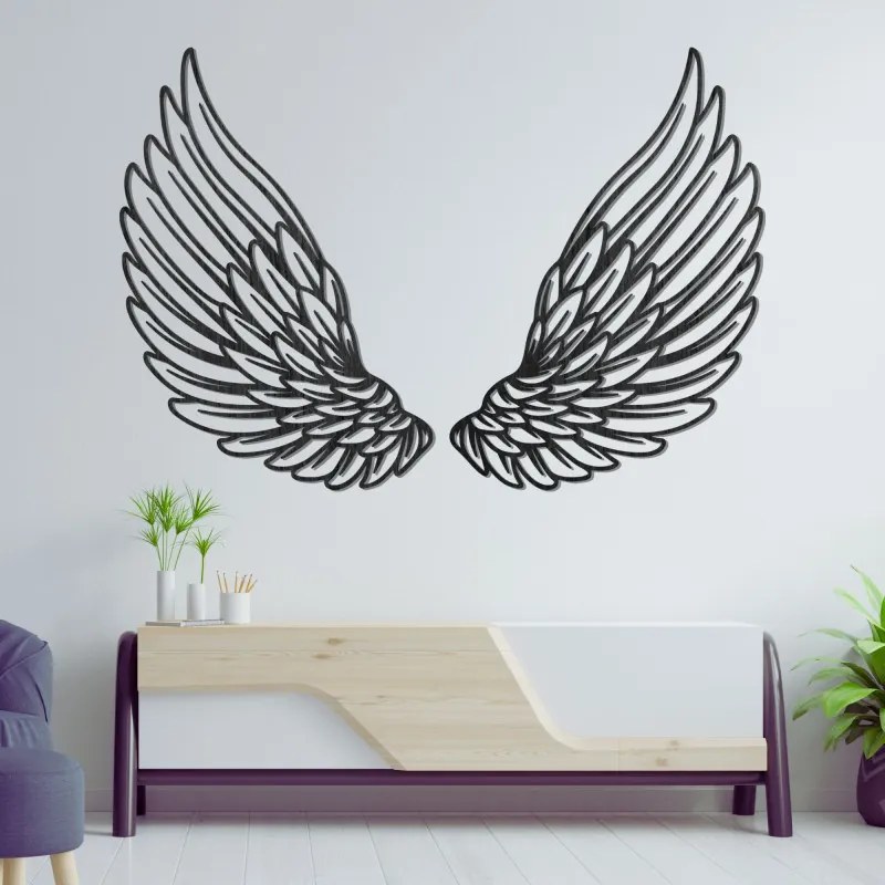 Kivételes fa faldekoráció angyalszárnyak | ANGELIC