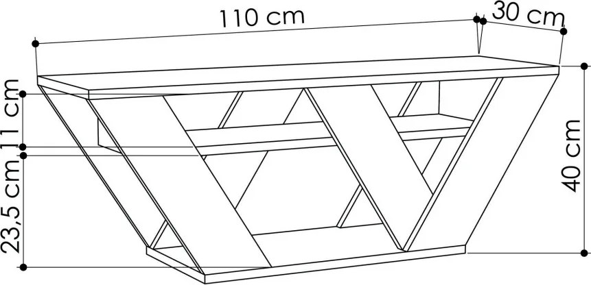 Pipralla - tölgy TV-állvány