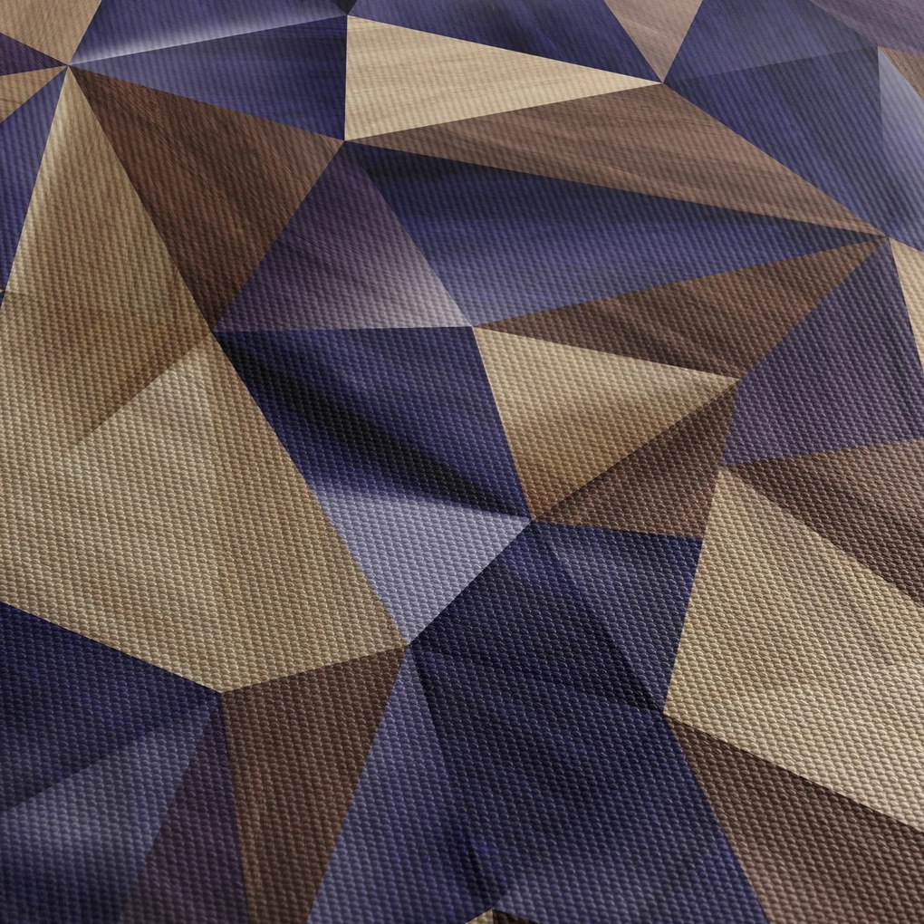 Kép - 3D fa háromszögek (órával) (90x30 cm)