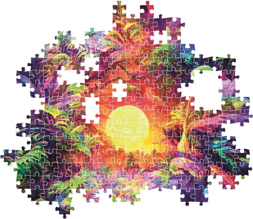 Színes dzsungel Psychedelic 500 db-os Compact puzzle Clementoni