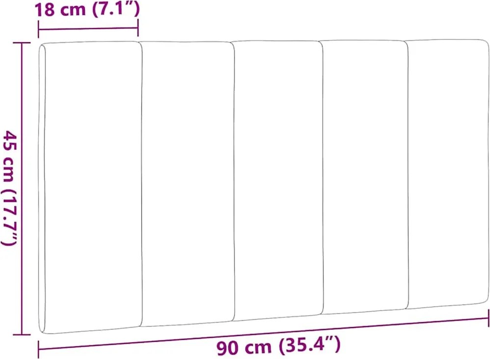 sötétszürke szövet fejtámla párna Hanko 90 cm