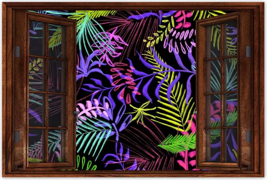 Poszterek 60x40 Színes kompozíció Levél